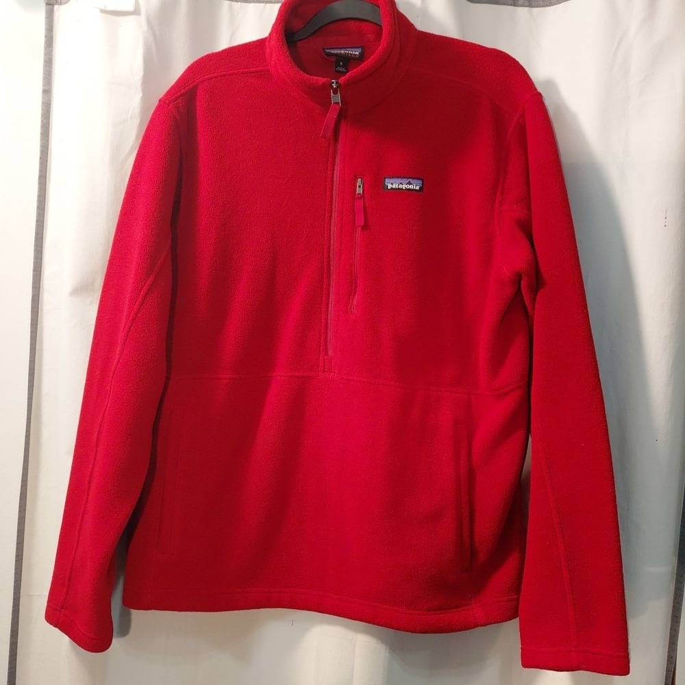 Vintage Patagonia Synchilla 1/2 Zip Fleece Pullover Jacket Mens Medium M Red 90s